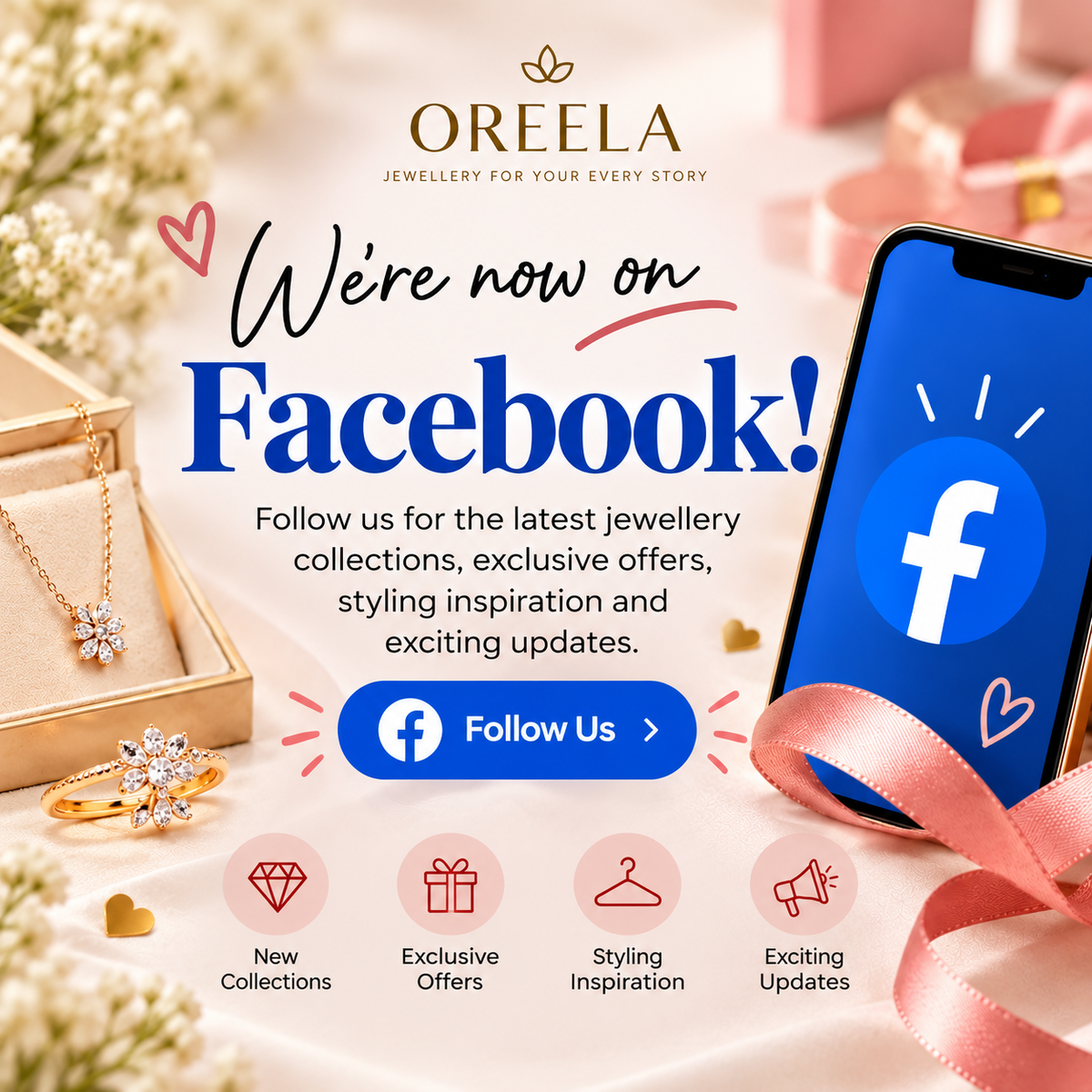 OREELA Jewellery Is Now on Facebook – Follow Our Official Page!