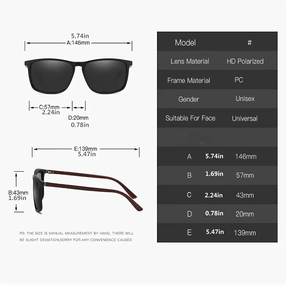 2025 New Men's Polarized Sunglasses Square Frame - Oreela