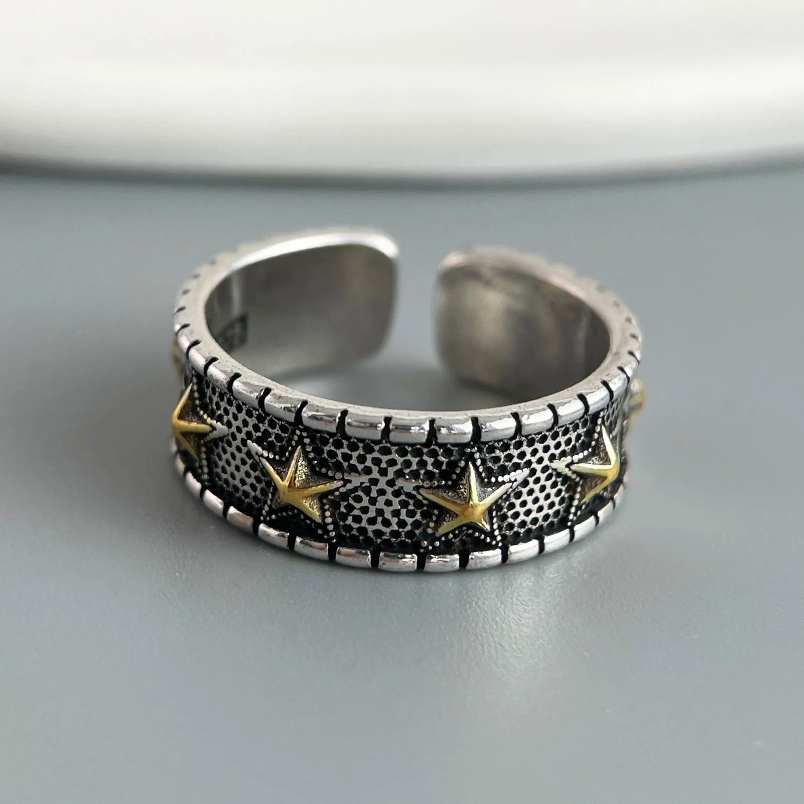 925 Sterling Silver Handmade Ring. Simple Retro Star Ring Fine Jewelry Gift - Oreela