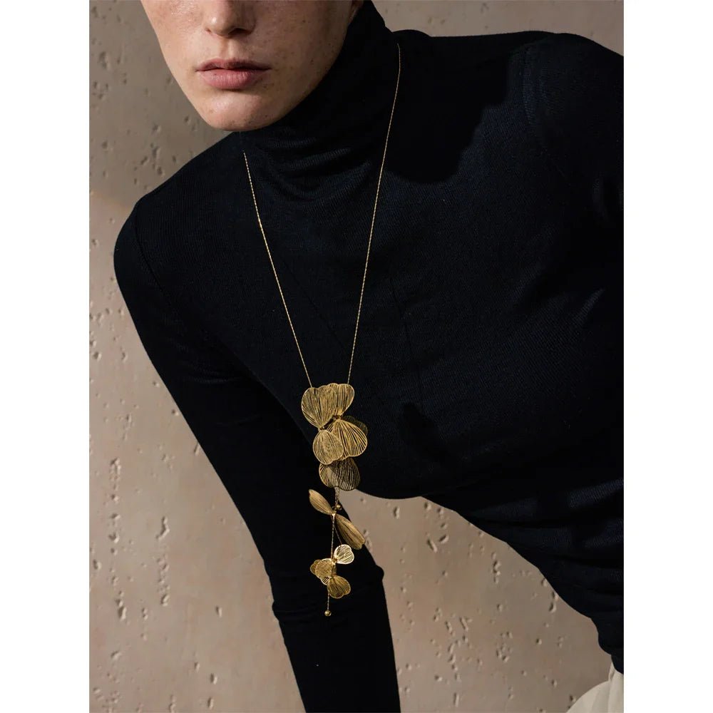 Butterfly Long Pendant Necklace - Oreela