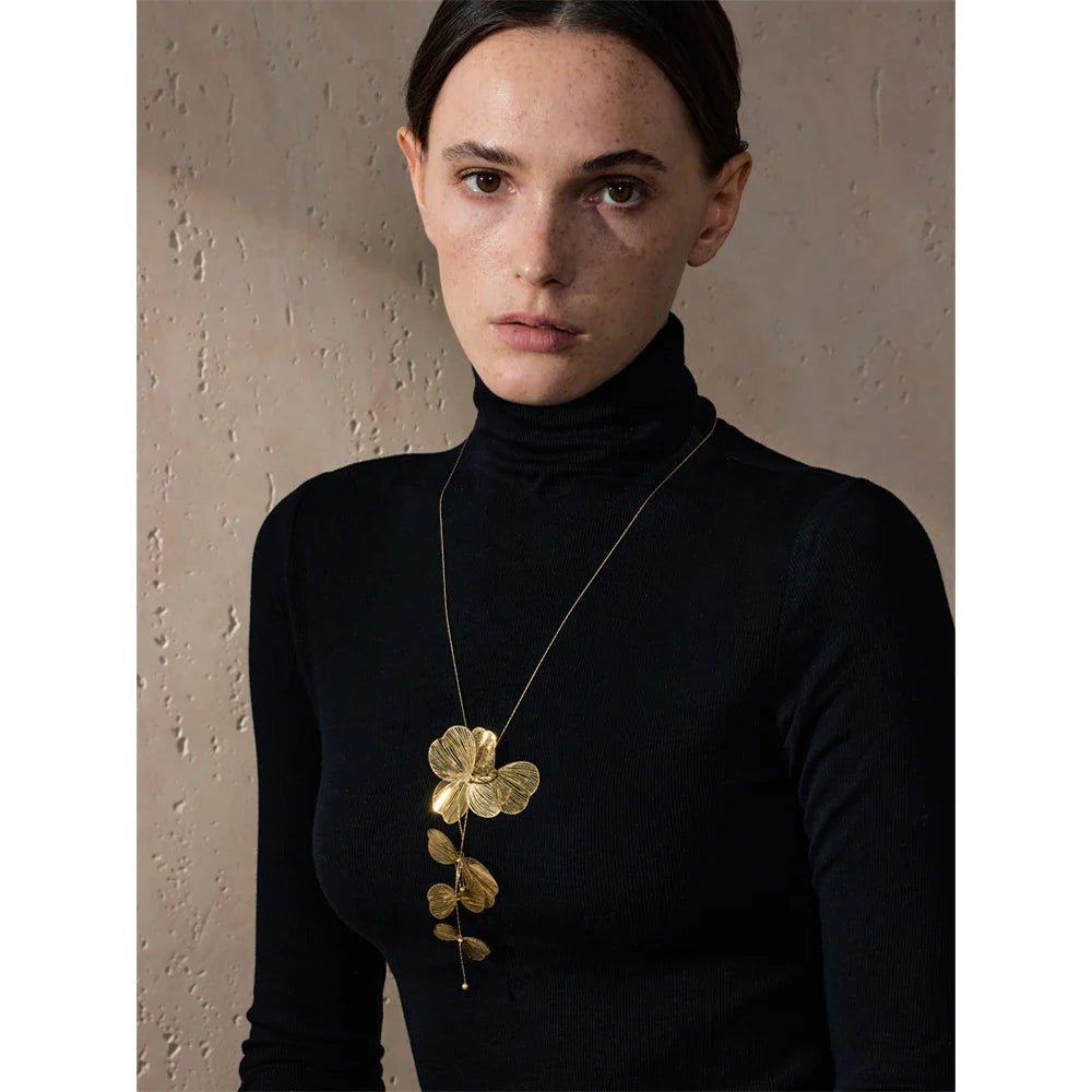 Butterfly Long Pendant Necklace - Oreela