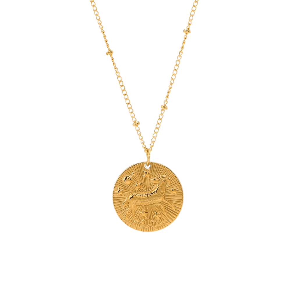 Zodiac Golden Amulet Necklace - Oreela