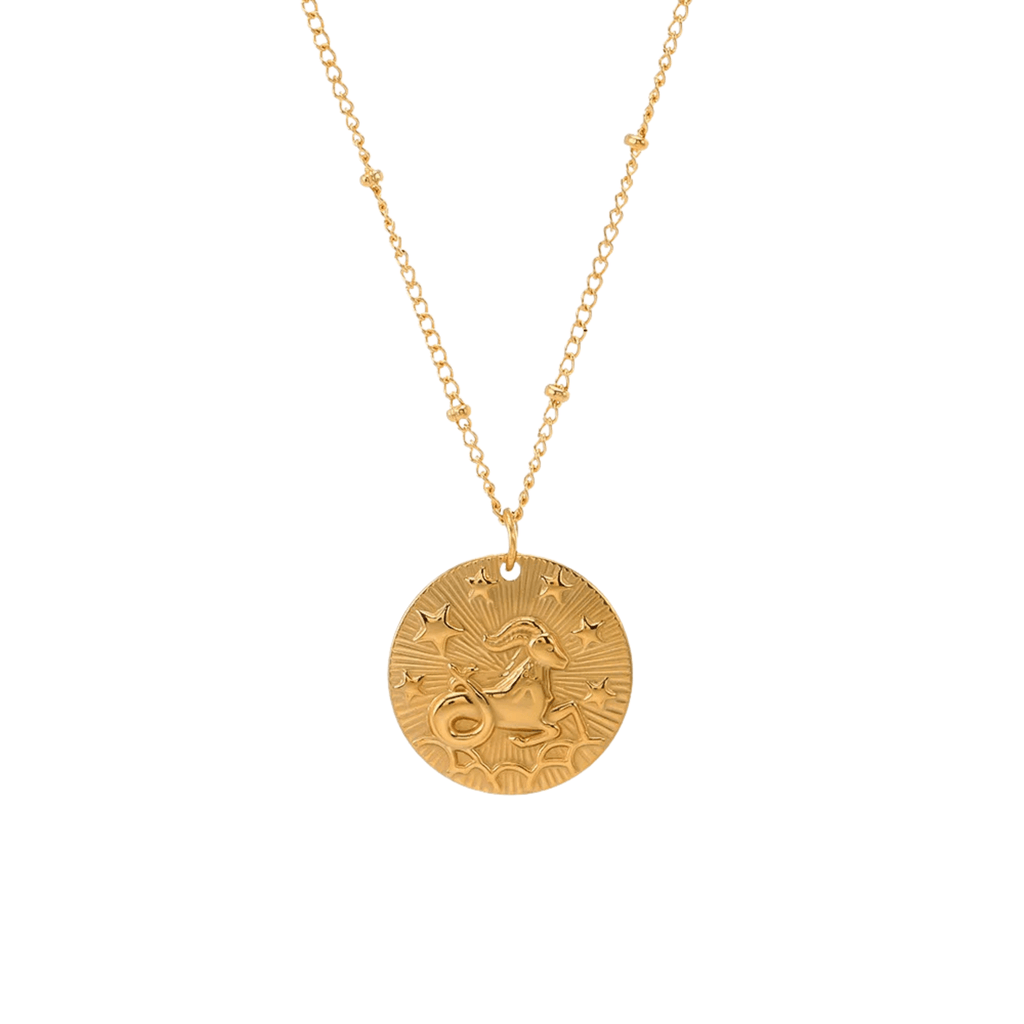 Zodiac Golden Amulet Necklace - Oreela