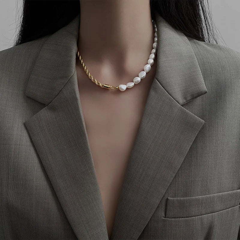 Baroque Pearl Necklace - Oreela