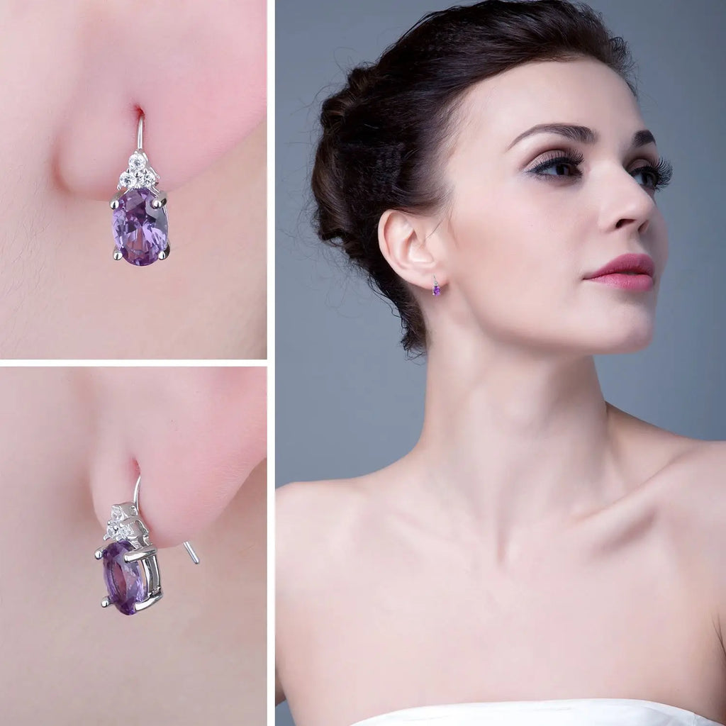 Amethyst Earrings - Oreela