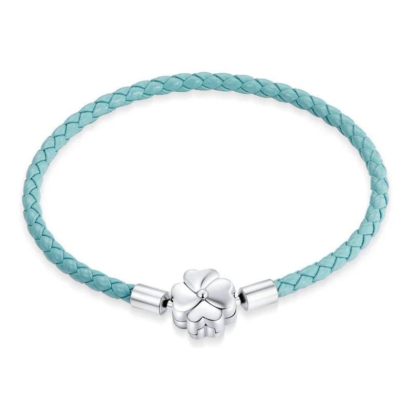 Four - Leaf Clover Leather Bracelet - Oreela