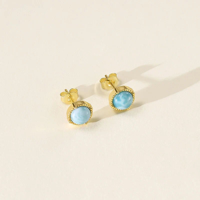 Larimar Stud Earrings - Oreela