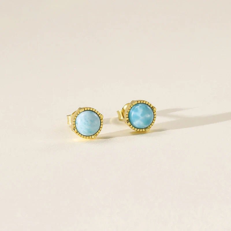 Larimar Stud Earrings - Oreela