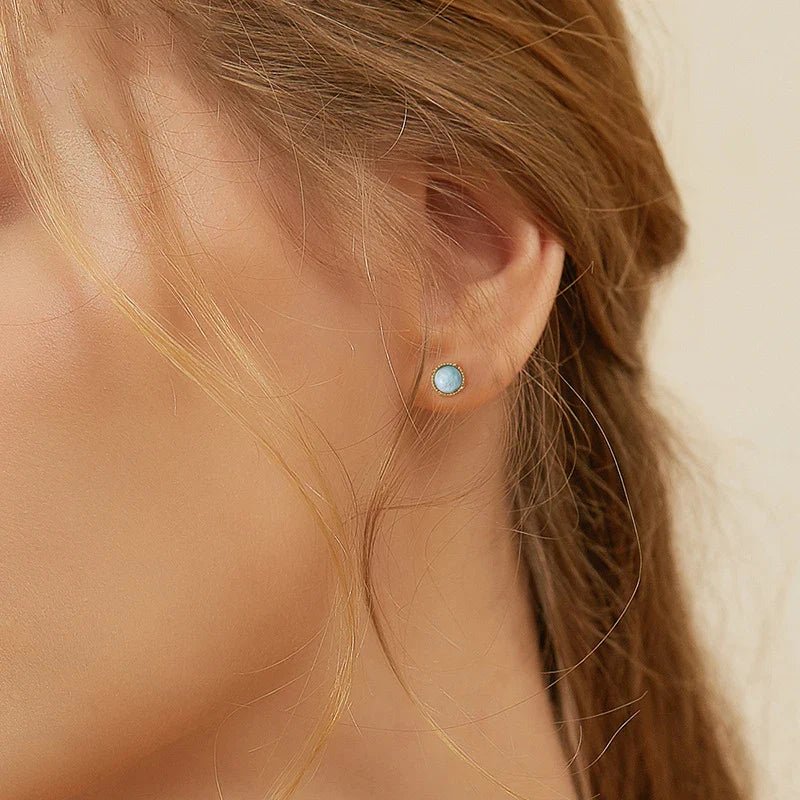 Larimar Stud Earrings - Oreela
