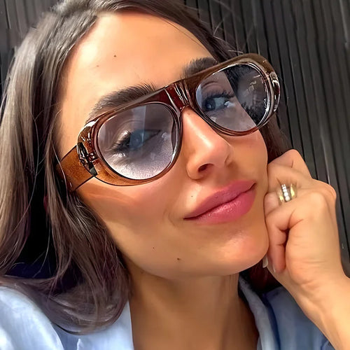"New" Women Oval Sunglasses. Cool Brand Designer