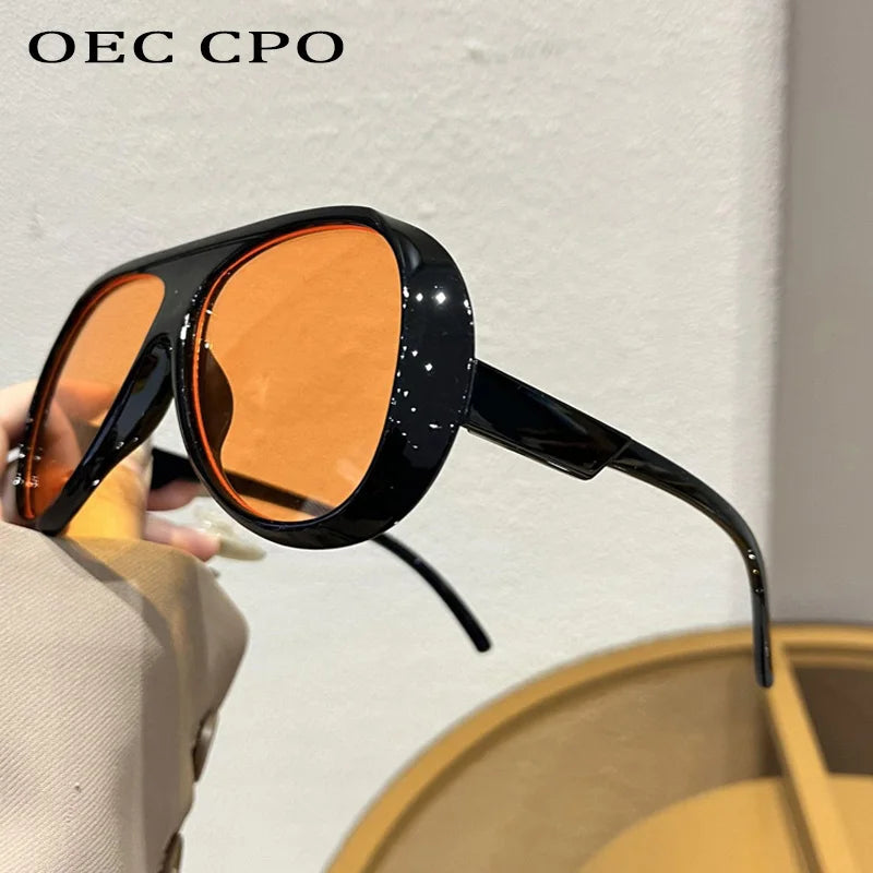 Fashion Double Bridges Pilot Sunglasses Women Large Frame Shades