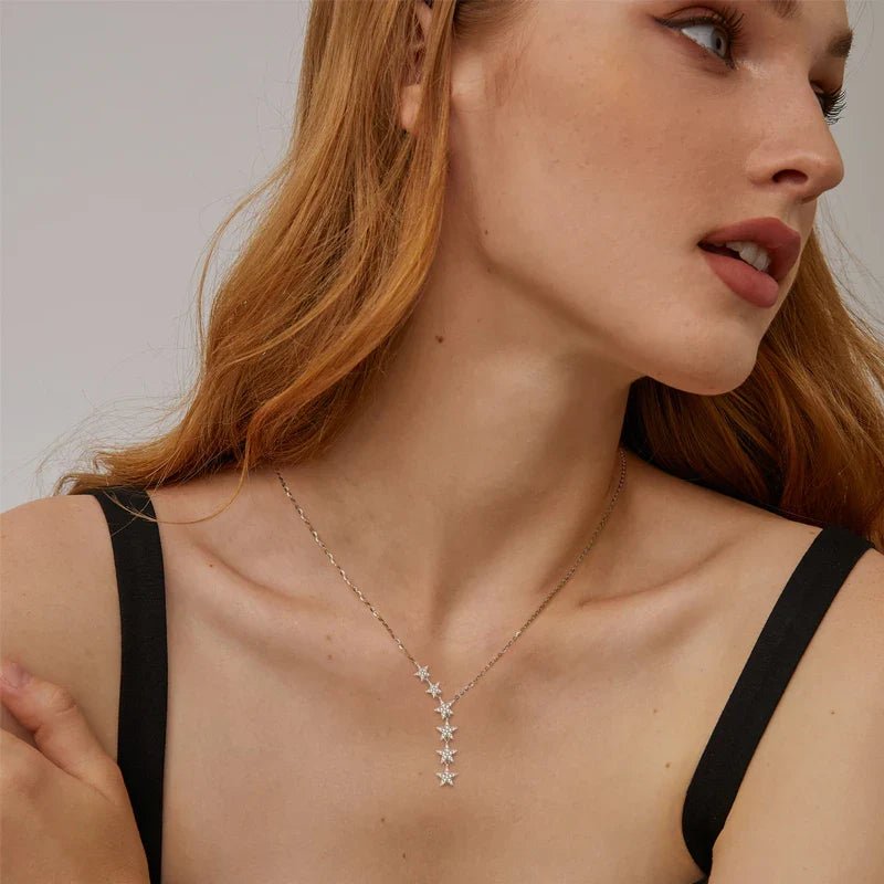 Y - Shape Star Pendant Necklace - Oreela