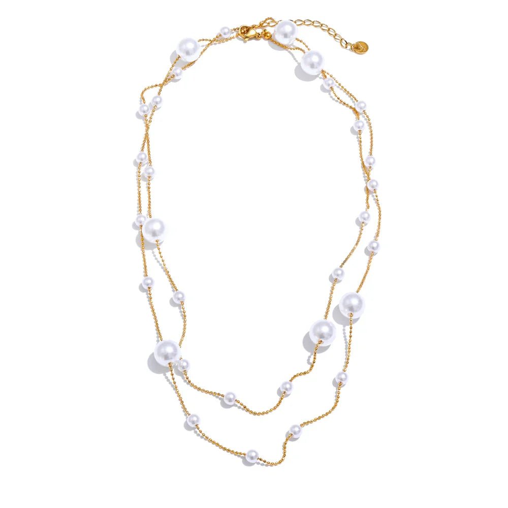 Pearl Bead Sweater Chain - Oreela