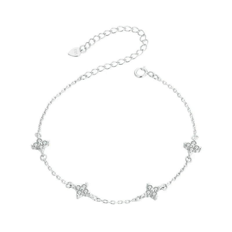 Silver Flower Bracelet - Oreela