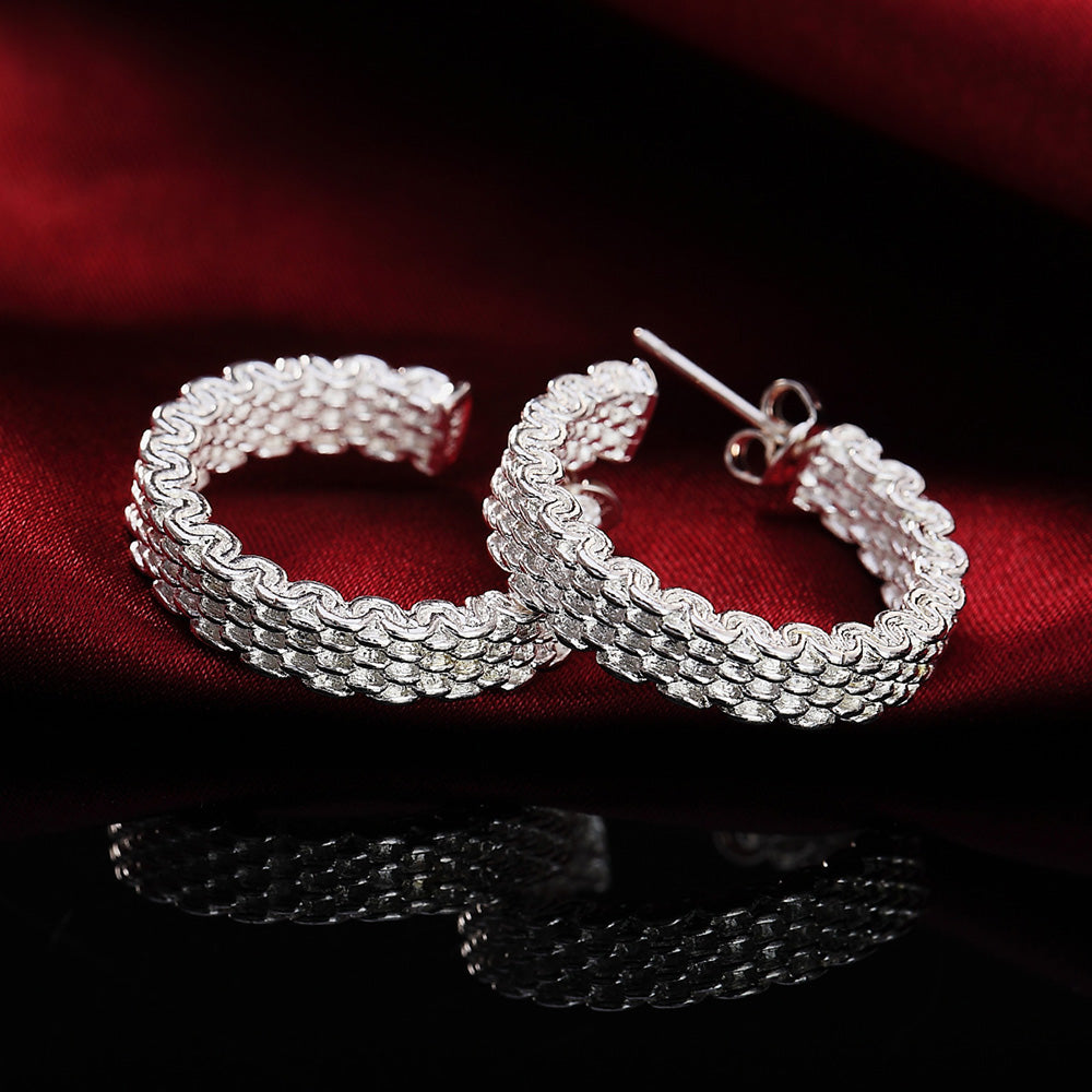 Radiance Silver Hoops