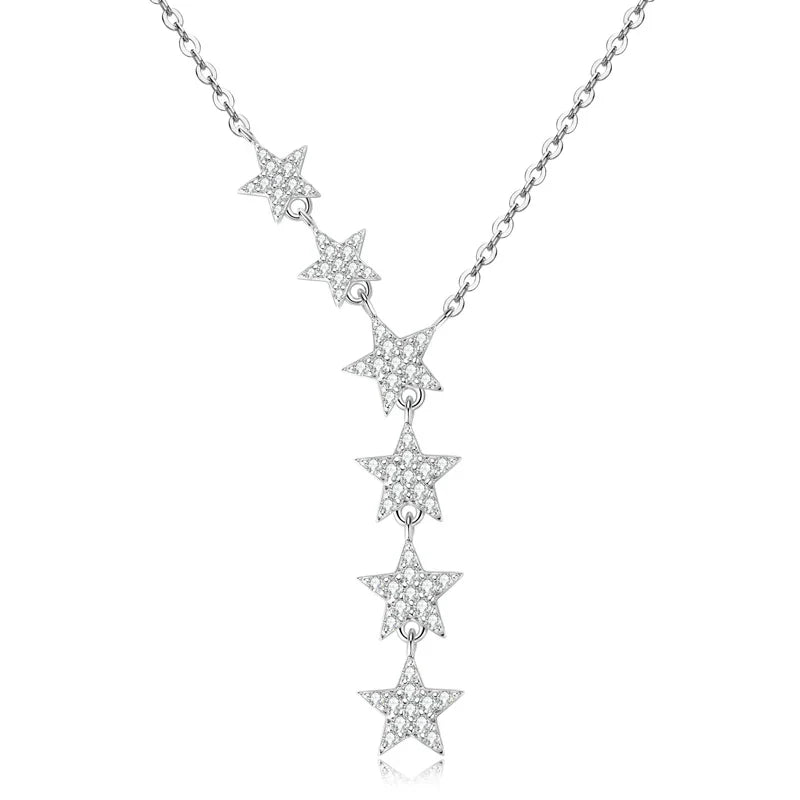 Y - Shape Star Pendant Necklace - Oreela