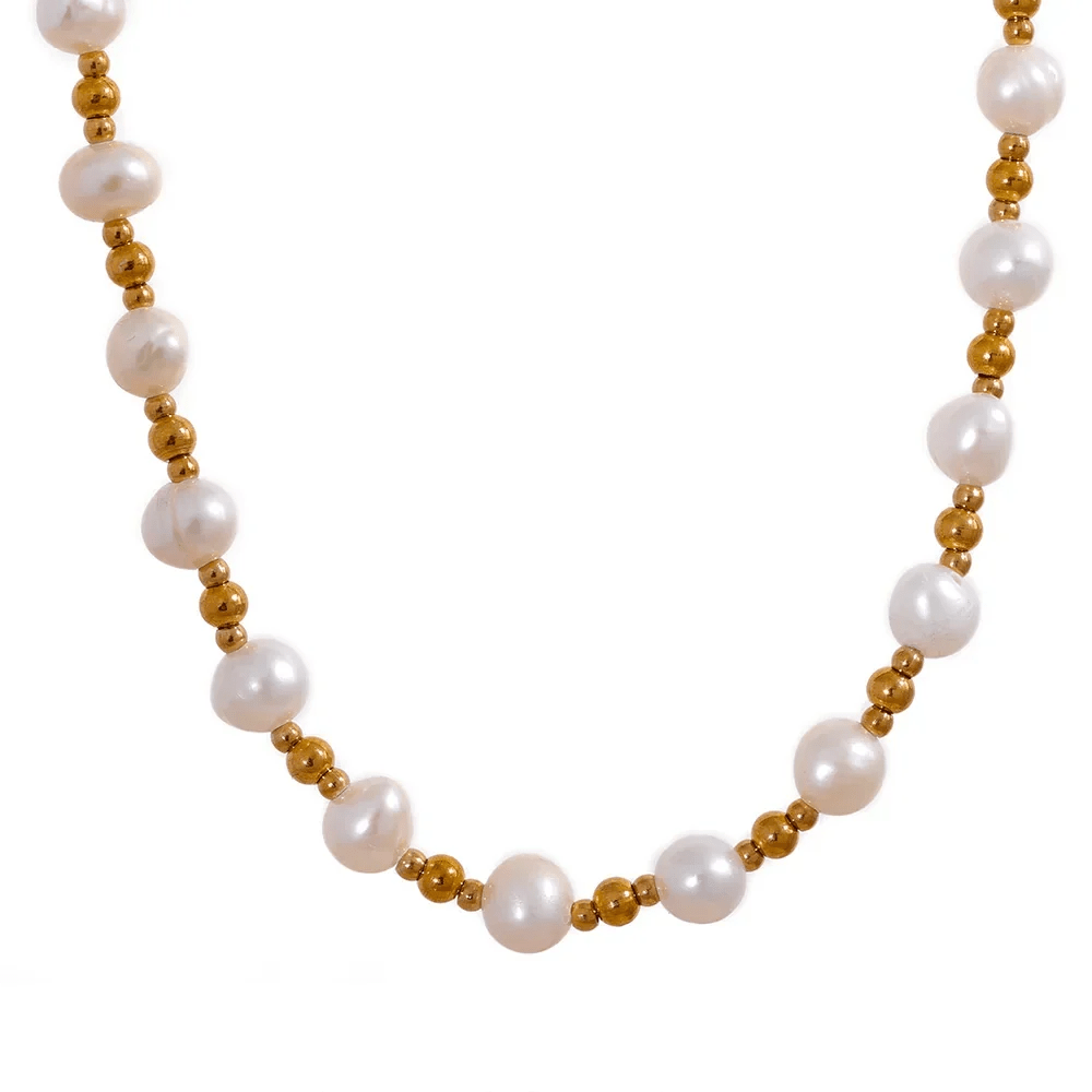 Pearl & Sterling Silver Necklace - Oreela