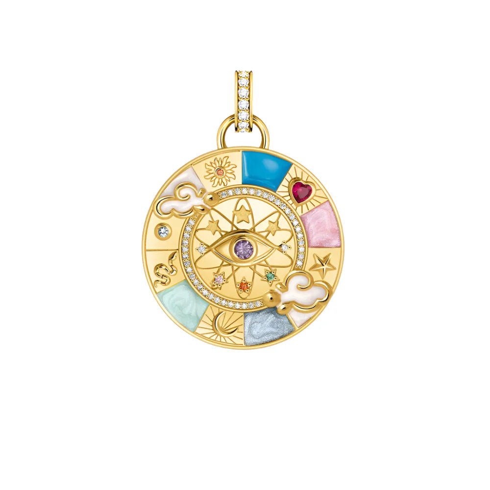 Vintage Wheel of Fortune Pendant - Oreela