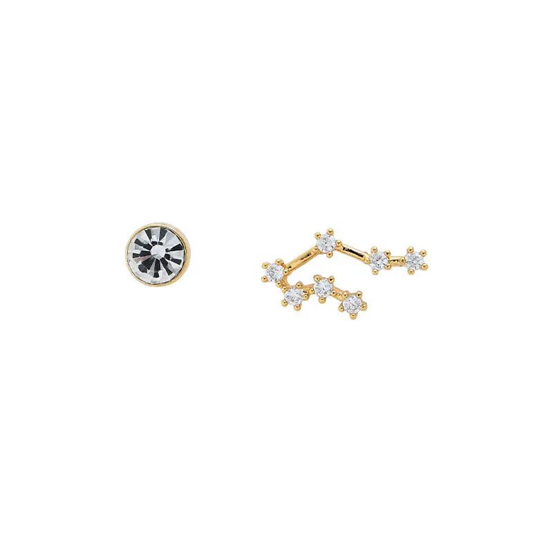 Needle Style Zodiac Stud Earrings - Oreela
