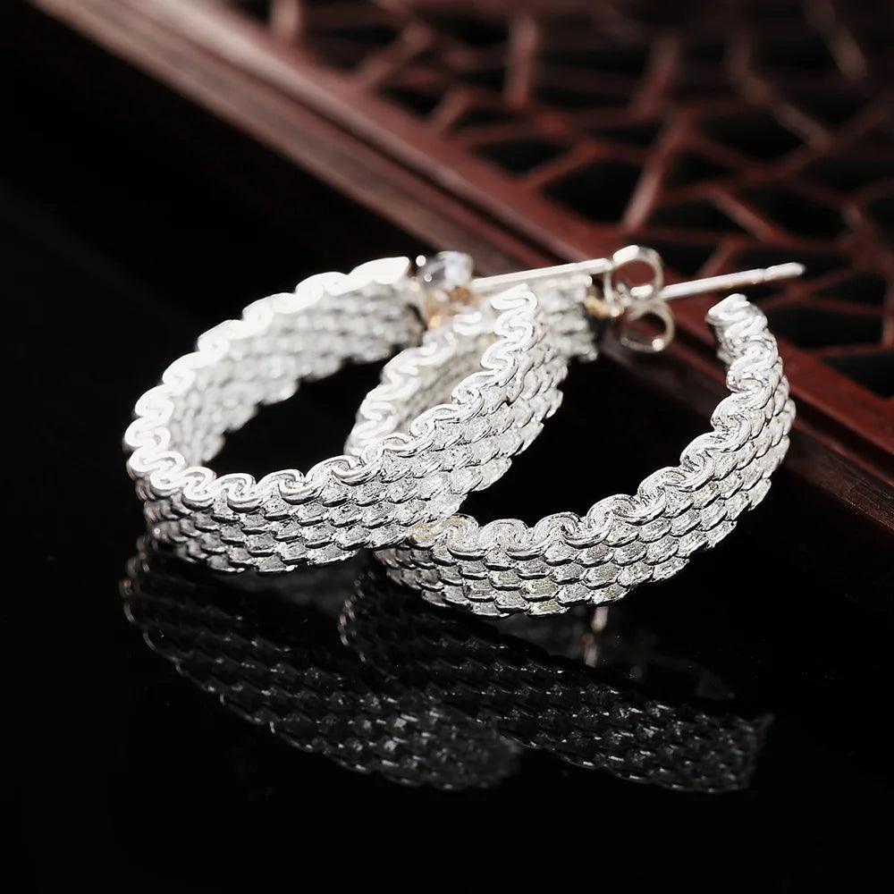 Radiance Silver Hoops