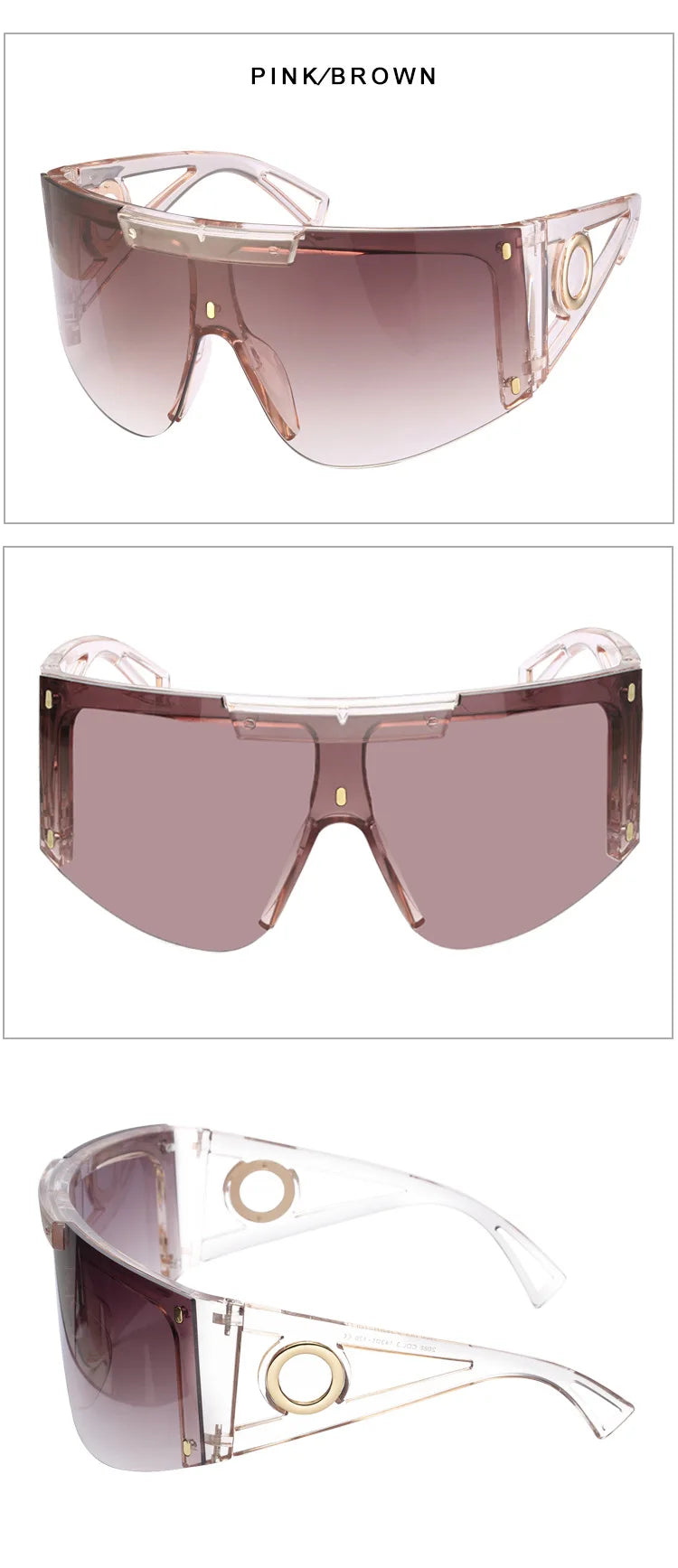Rimless Sunglasses for Women. Luxury Designer High Quality Sun Glasses Trending Shades UV400