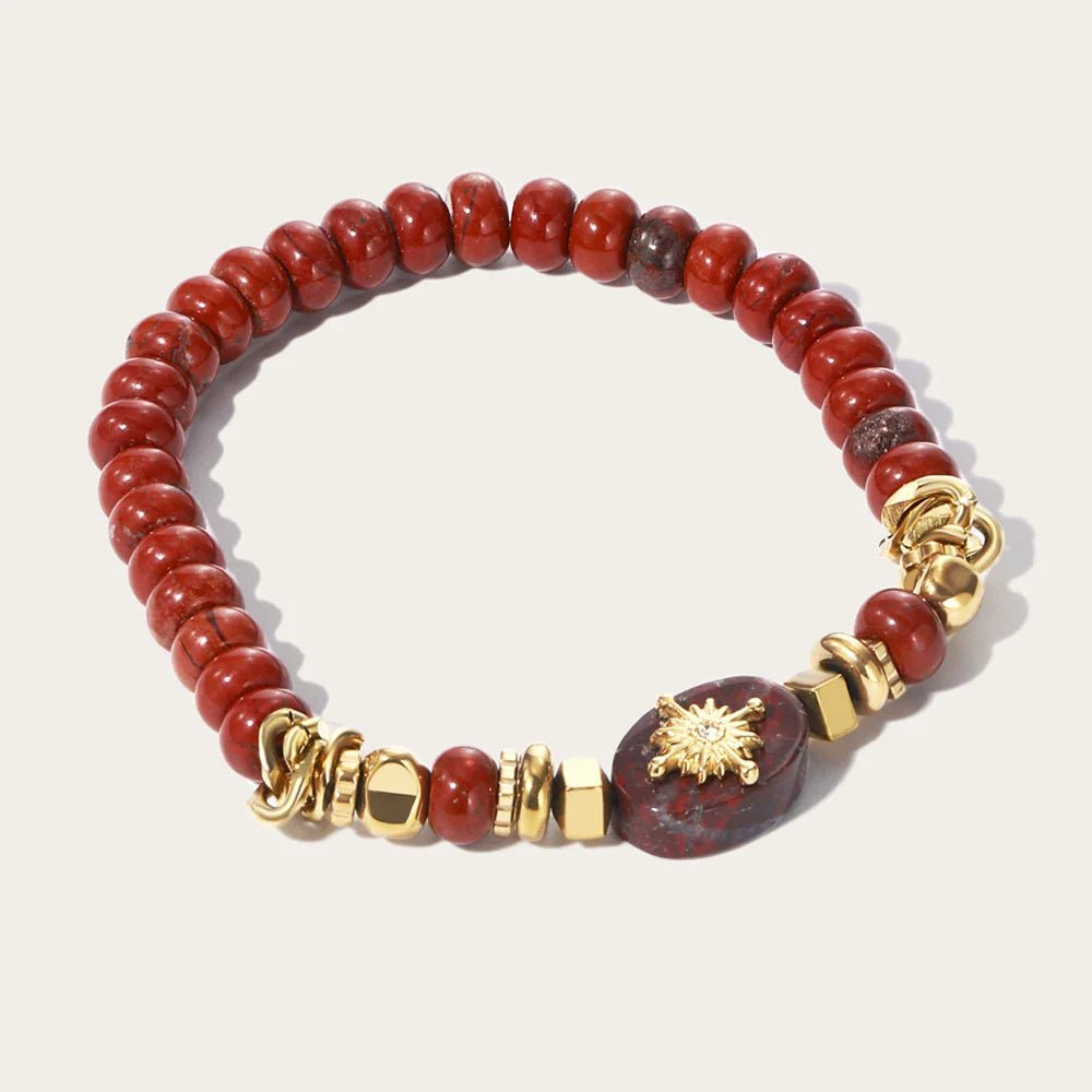 Red Natural Stone Bracelet - Oreela