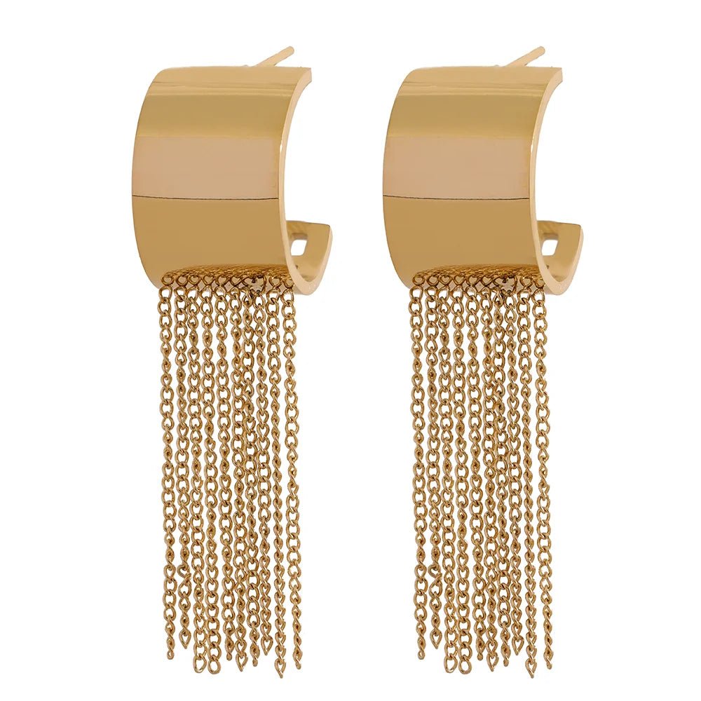 Geometric Tassel Earrings - Oreela