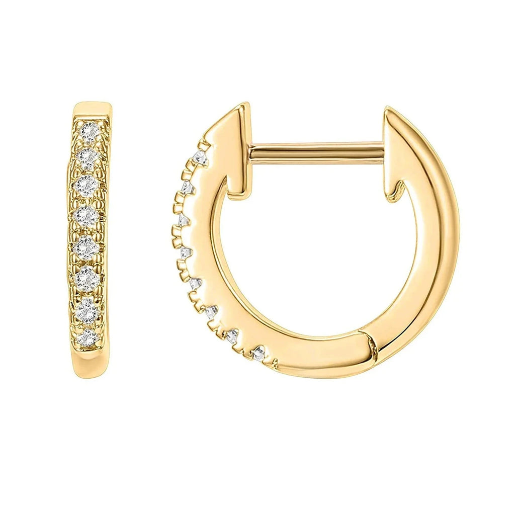 Small Gold Huggie Hoop Earrings - Oreela