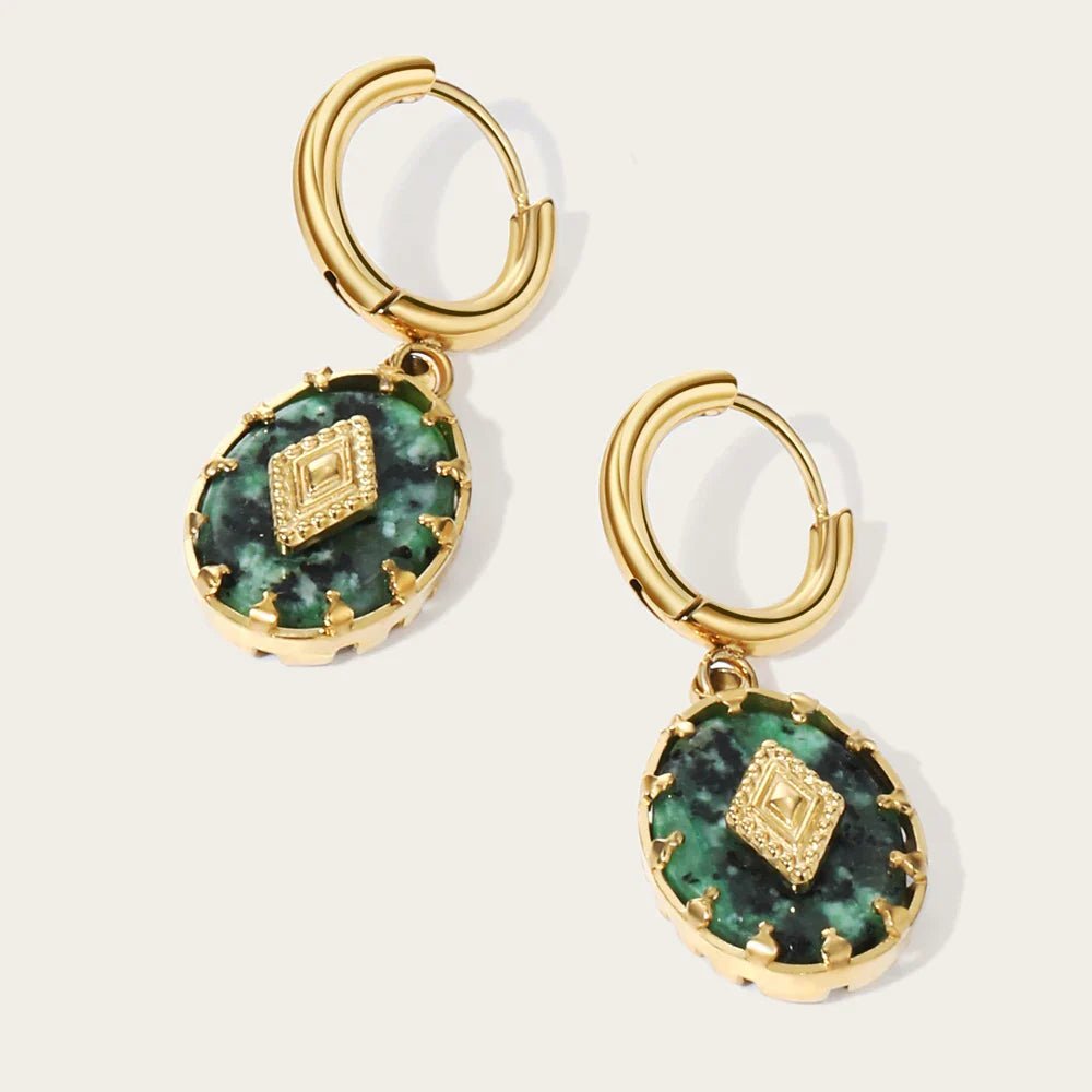 Turquoise Drop Earrings - Oreela