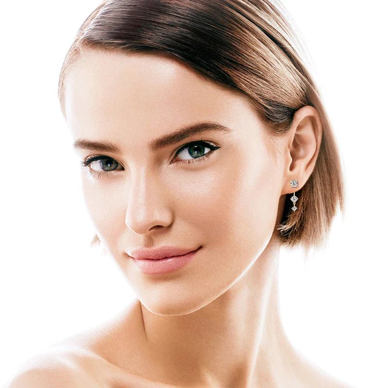 Double - Sided Stud Earrings - Oreela