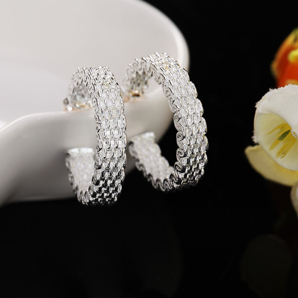 Radiance Silver Hoops