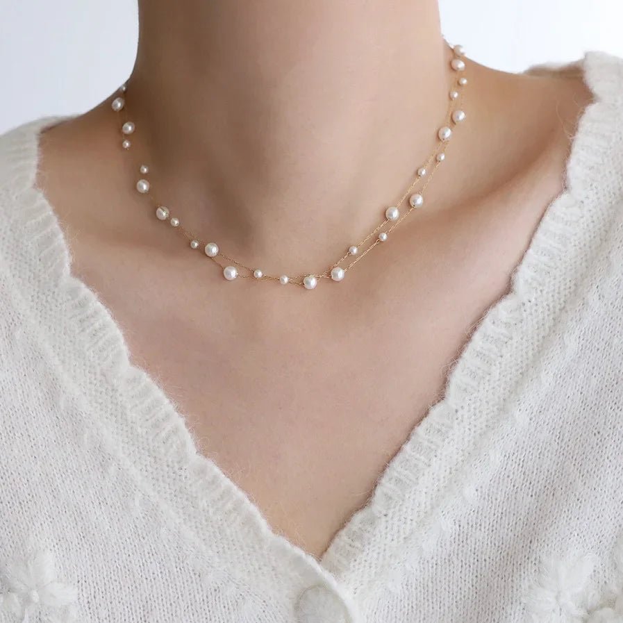 Pearl Chain Necklace - Oreela