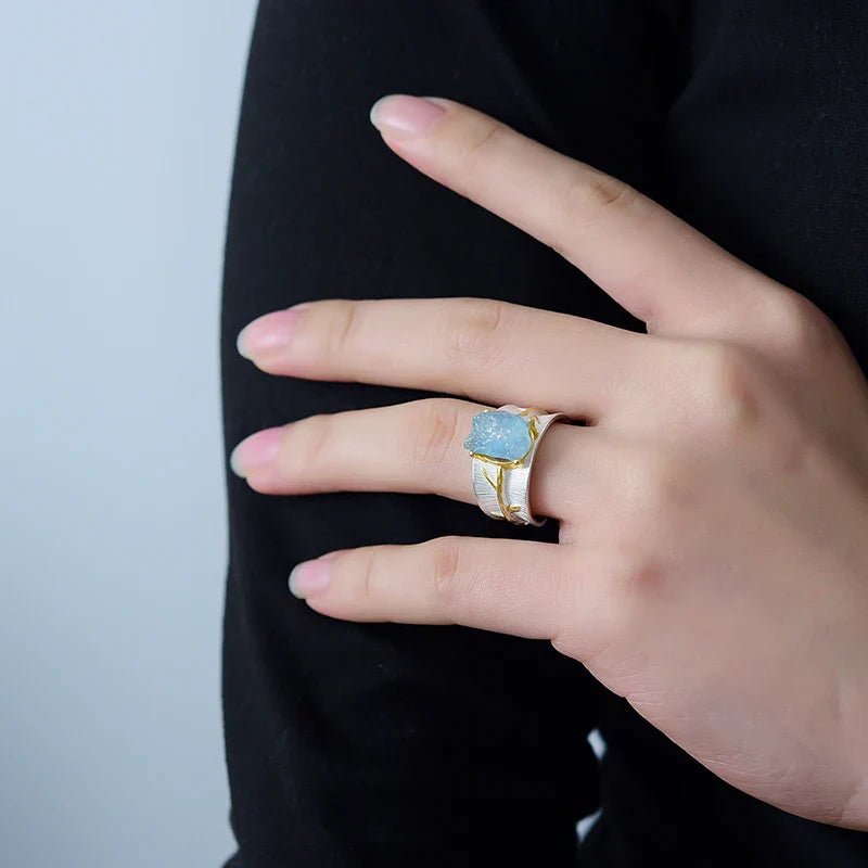 Celeste Aquamarine Ring - Oreela