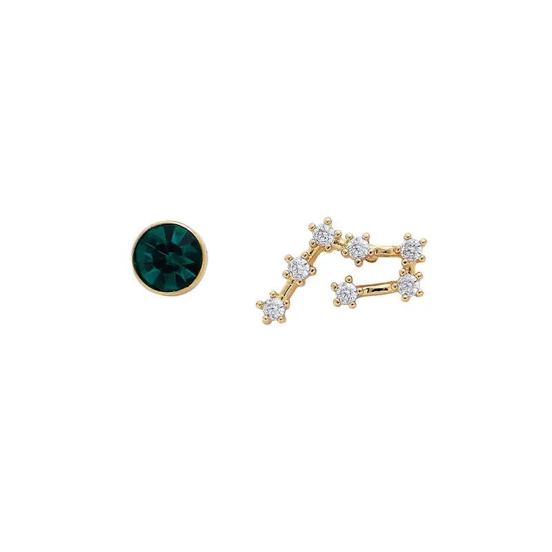 Needle Style Zodiac Stud Earrings - Oreela