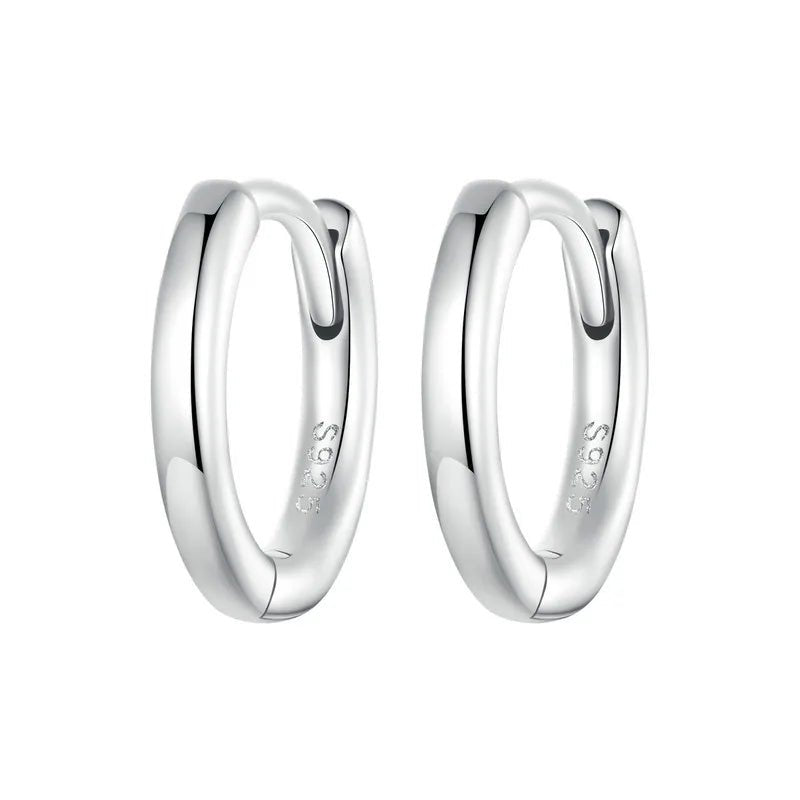Minimalist Silver Hoop Earrings - Oreela