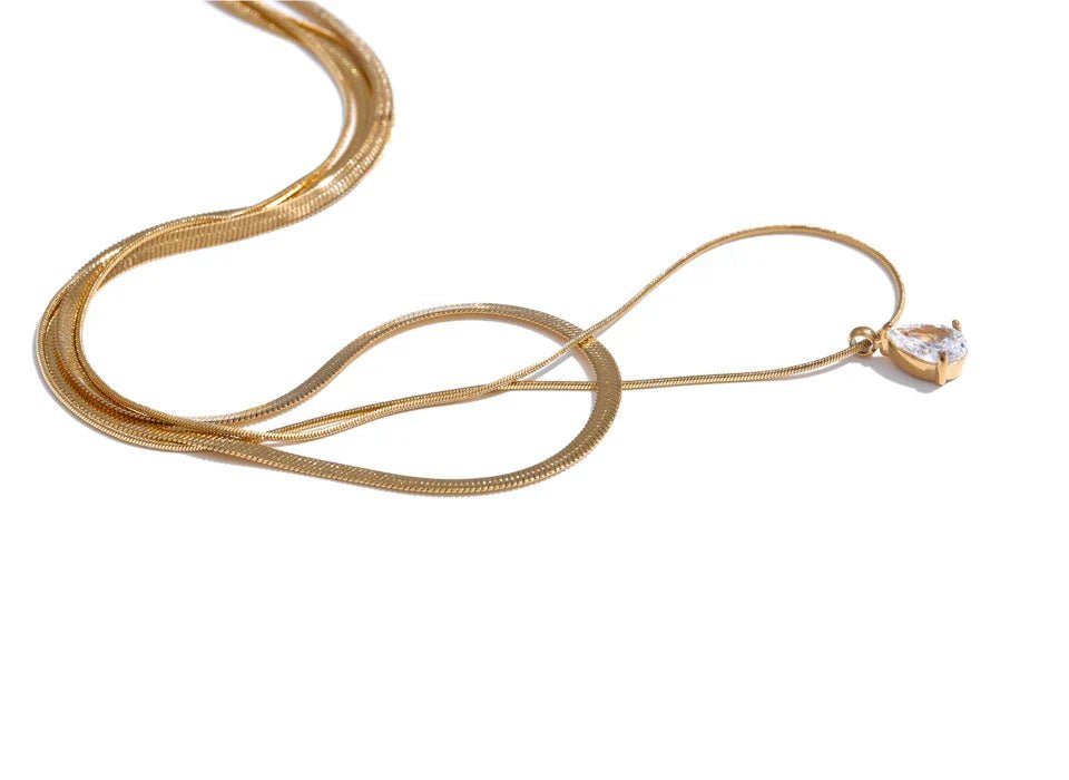 Double Layer Snake Necklace - Oreela