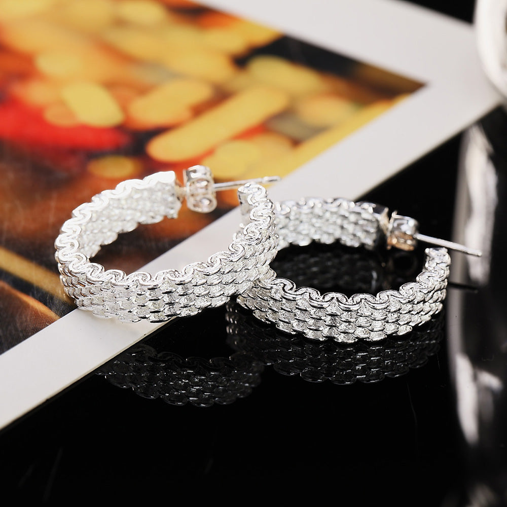 Radiance Silver Hoops