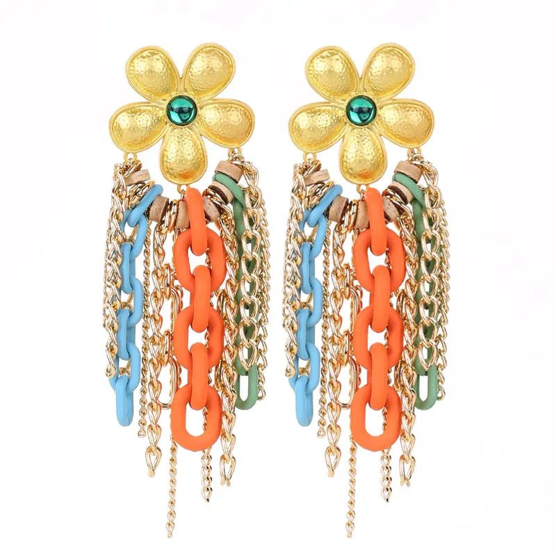 Flower Chain Earring - Oreela