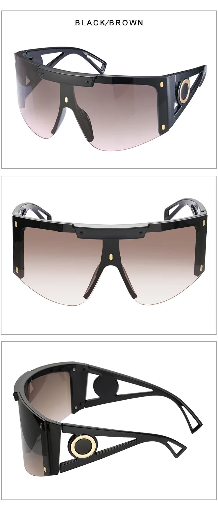 Rimless Sunglasses for Women. Luxury Designer High Quality Sun Glasses Trending Shades UV400