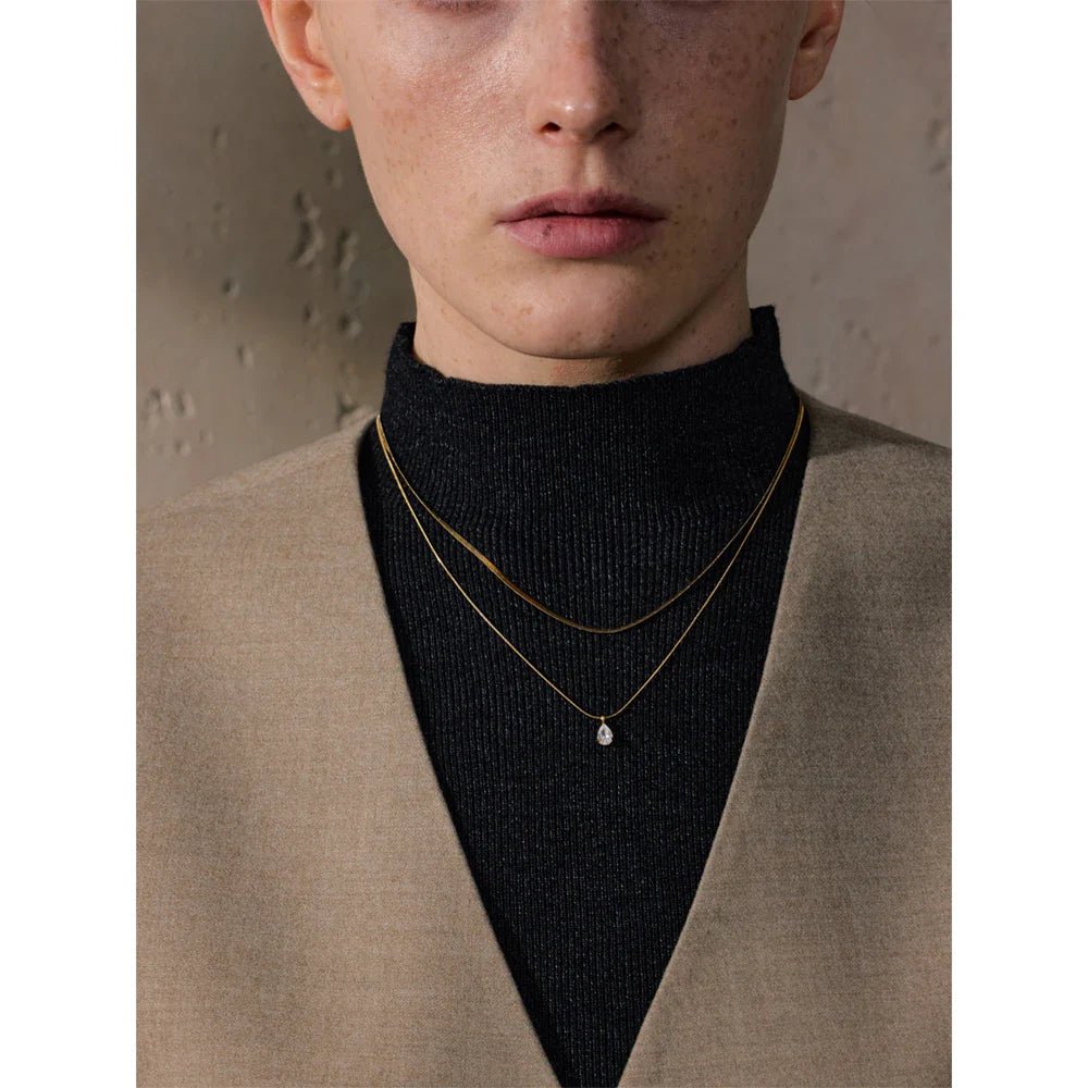 Double Layer Snake Necklace - Oreela