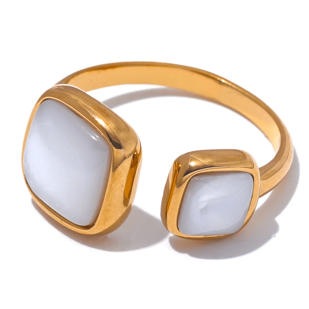 Shell Square Ring - Oreela