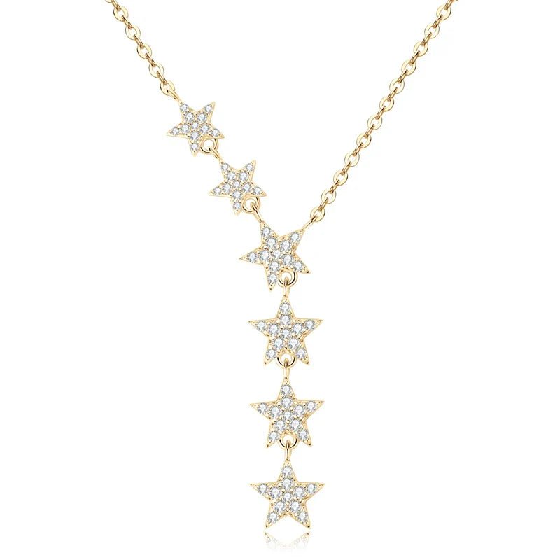 Y - Shape Star Pendant Necklace - Oreela