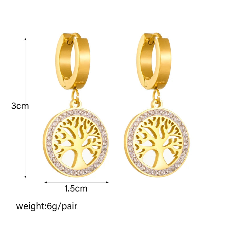 Golden Tree of Life Earrings