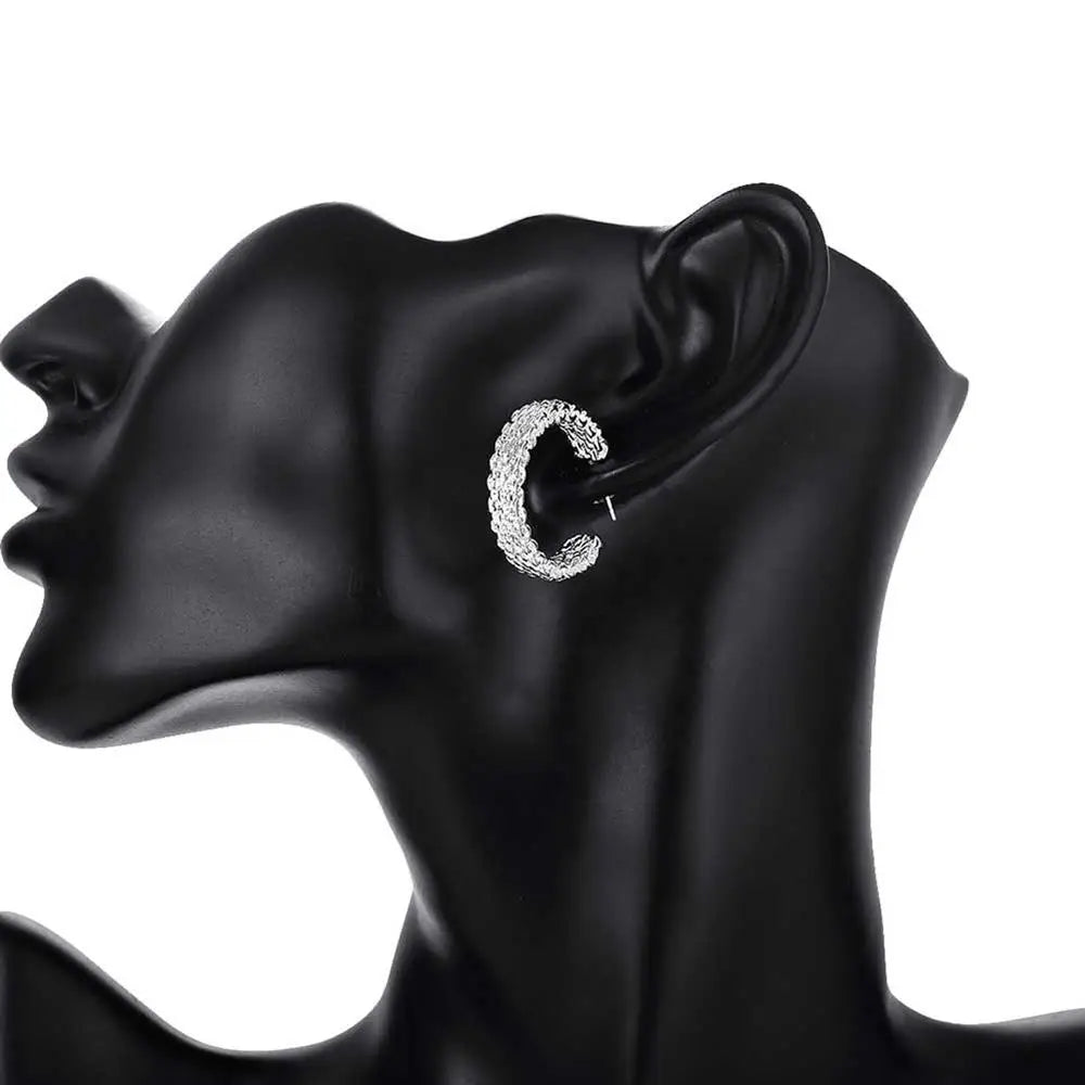 Radiance Silver Hoops