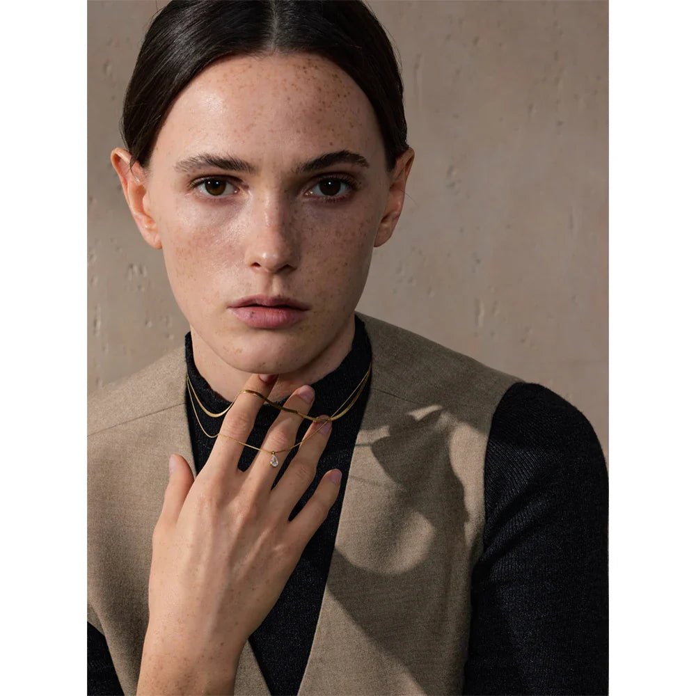 Double Layer Snake Necklace - Oreela