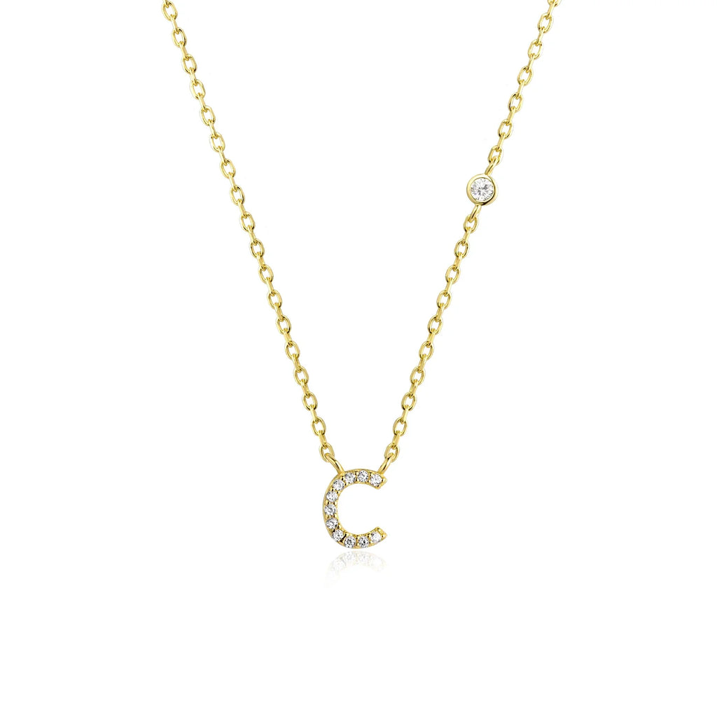 Mono Initial Necklace - Oreela