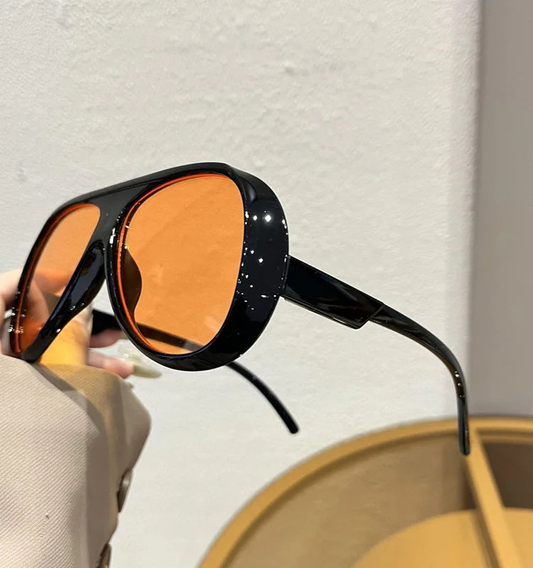 Fashion Double Bridges Pilot Sunglasses Women Large Frame Shades