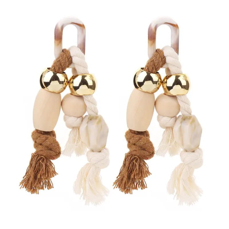 Handmade Beaded Tassel Earrings - Oreela