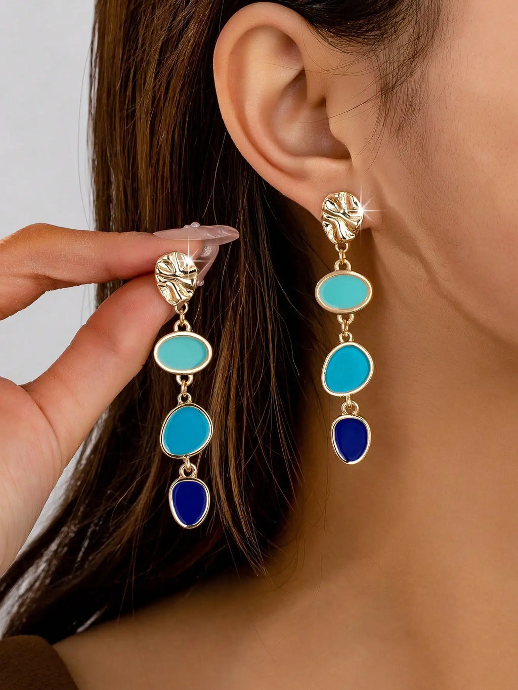 Gemstone Drop Earrings