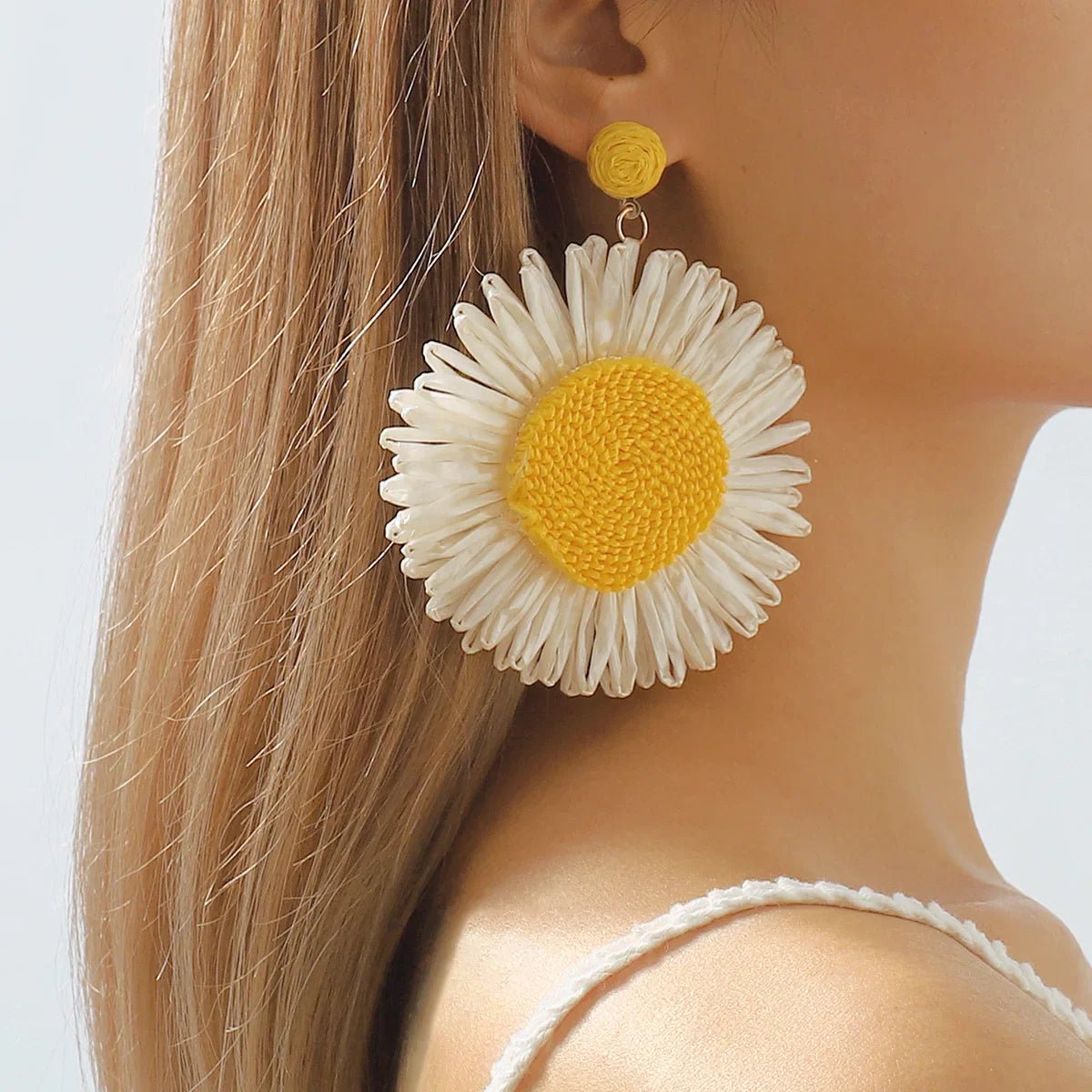 Boho Sunflower Dangle Earrings - Oreela